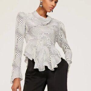 De La Vali Bluemoon Top white and black size 10